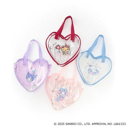 【三麗鷗角色】閃亮愛心形透明包