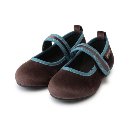 單帶天鵝絨女鞋