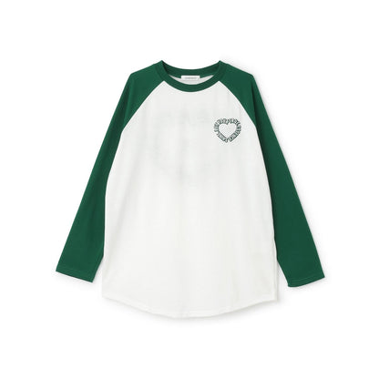 愛心拼接寬鬆長袖T恤