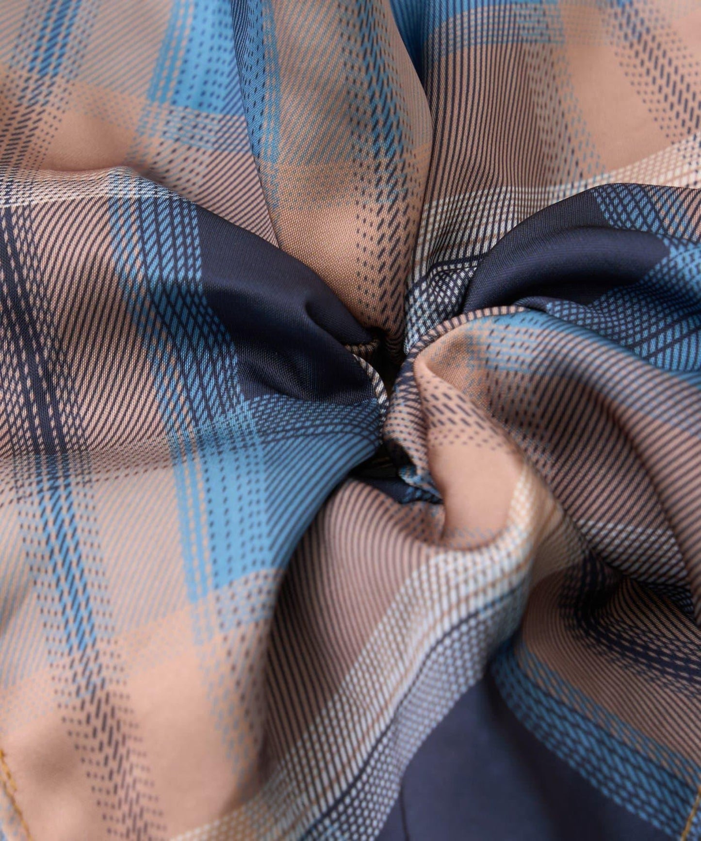 lil緞面格紋方形大號髮圈