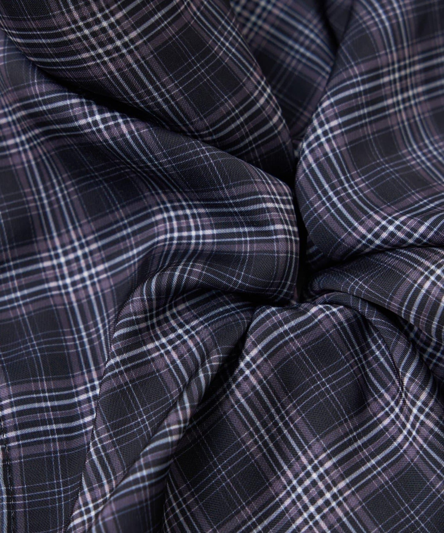 lil緞面格紋方形大號髮圈