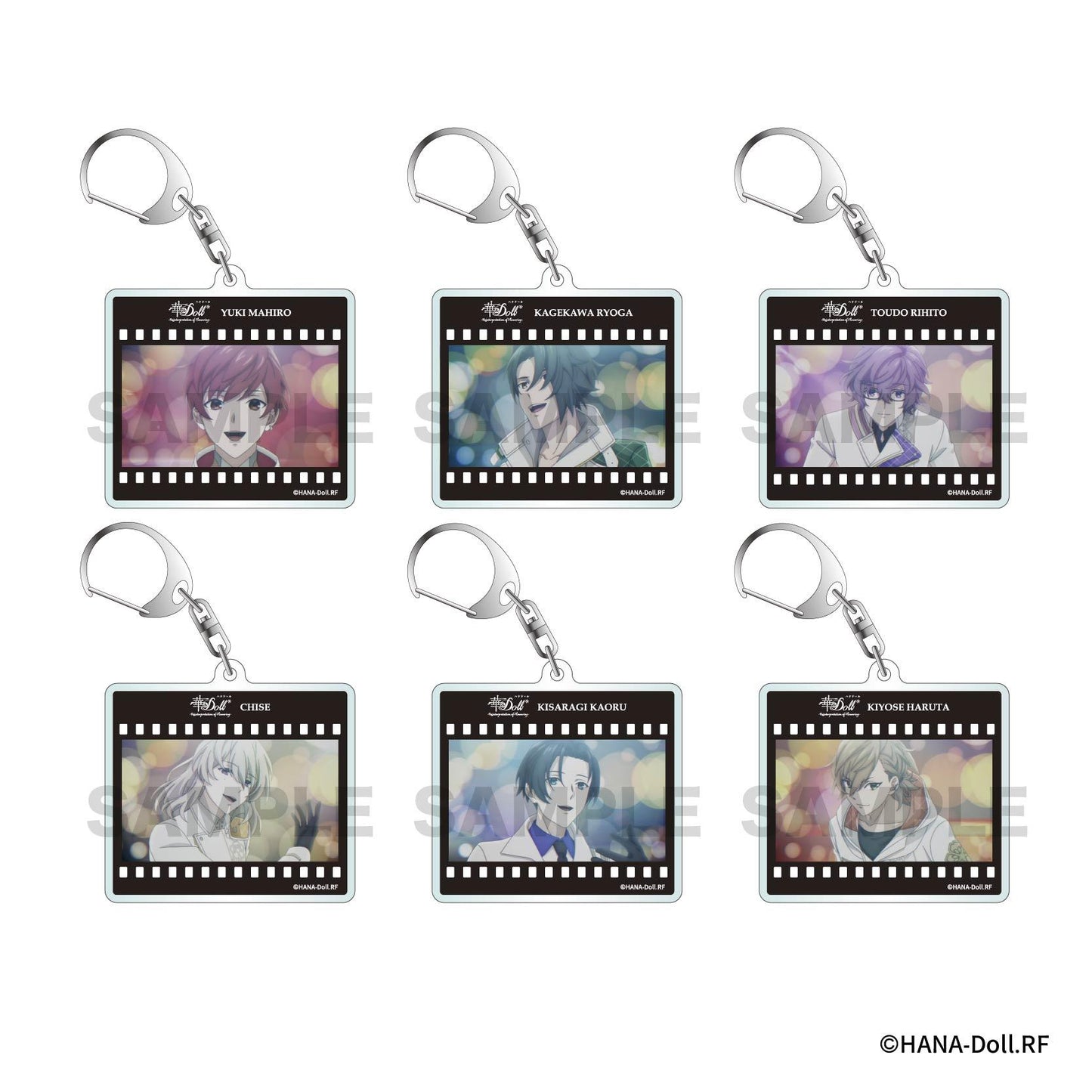 華Doll* -Reinterpretation of Flowering- 透明膠片風亞克力鑰匙扣 / 共6款【全套BOX/6個裝】