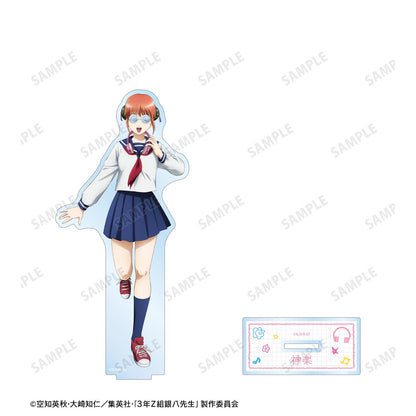 3年Z組銀八老師 繪製 神樂 耳機ver. 大號亞克力立牌