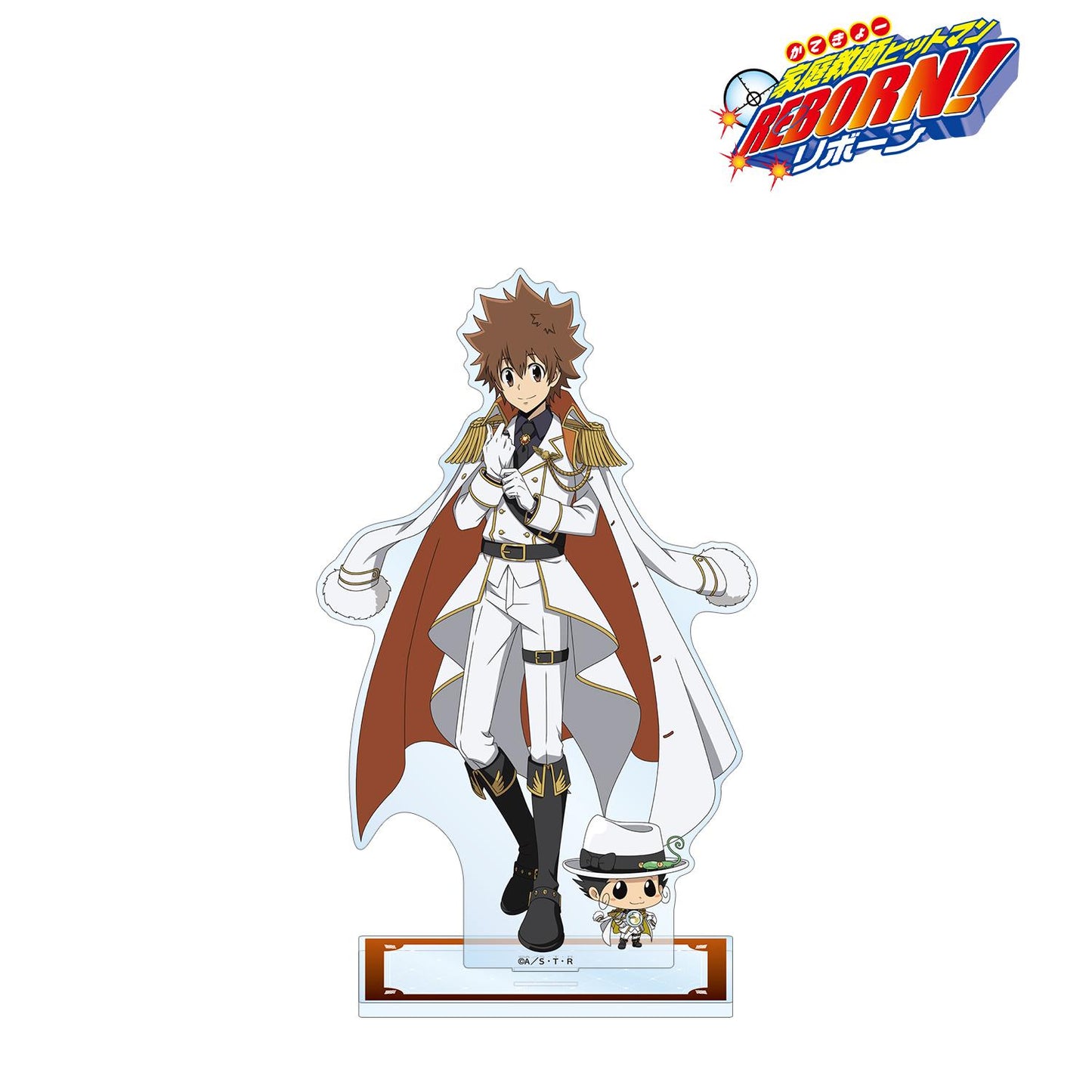 《家庭教師HITMAN REBORN!》 繪製 沢田綱吉&里包恩 白色服裝版 特大亞克力立牌