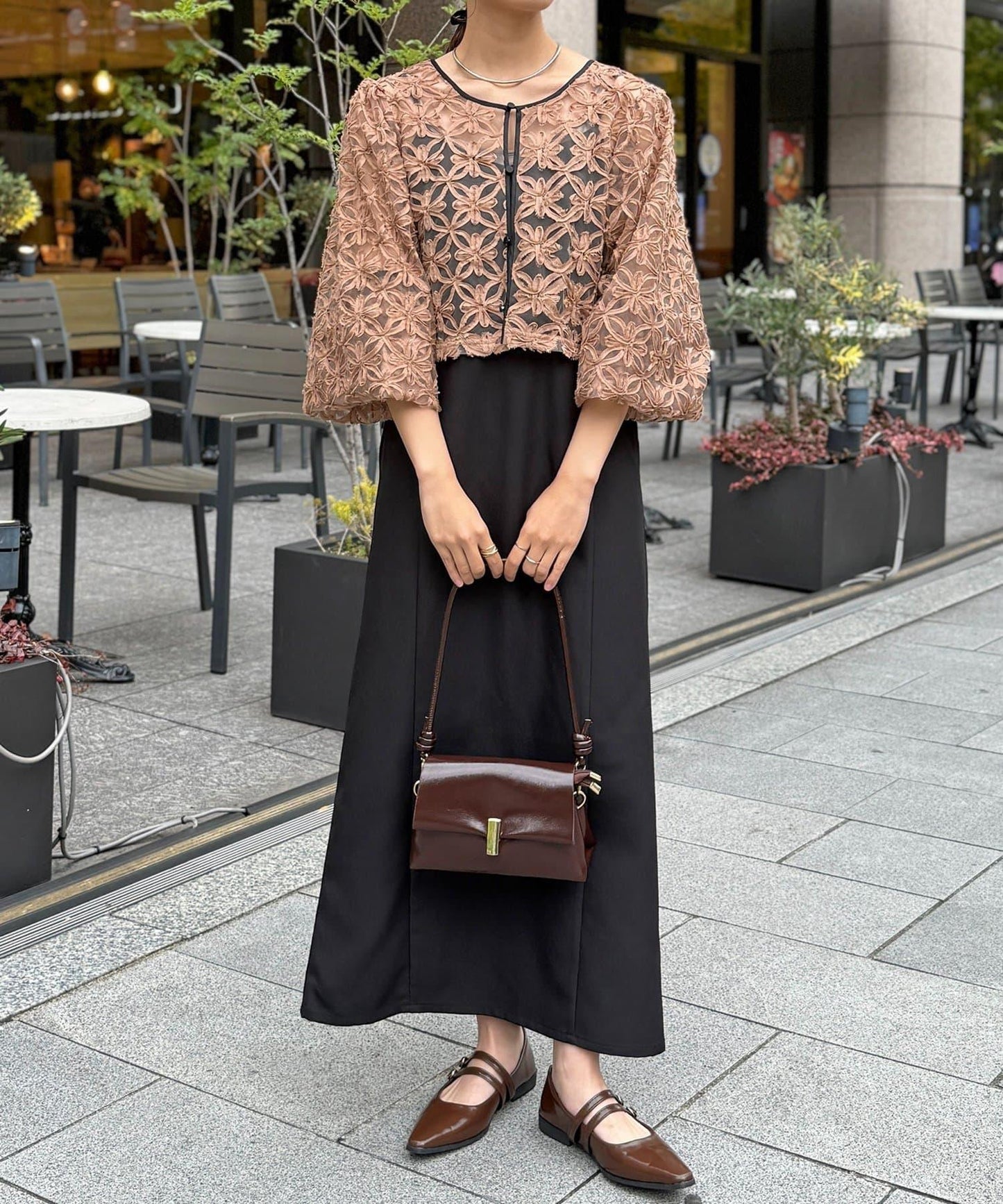 網紗套裝連衣裙