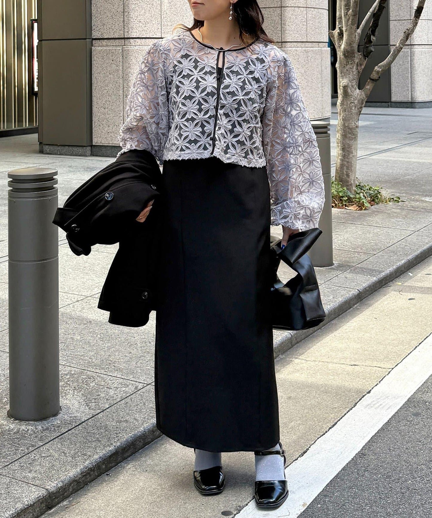 網紗套裝連衣裙