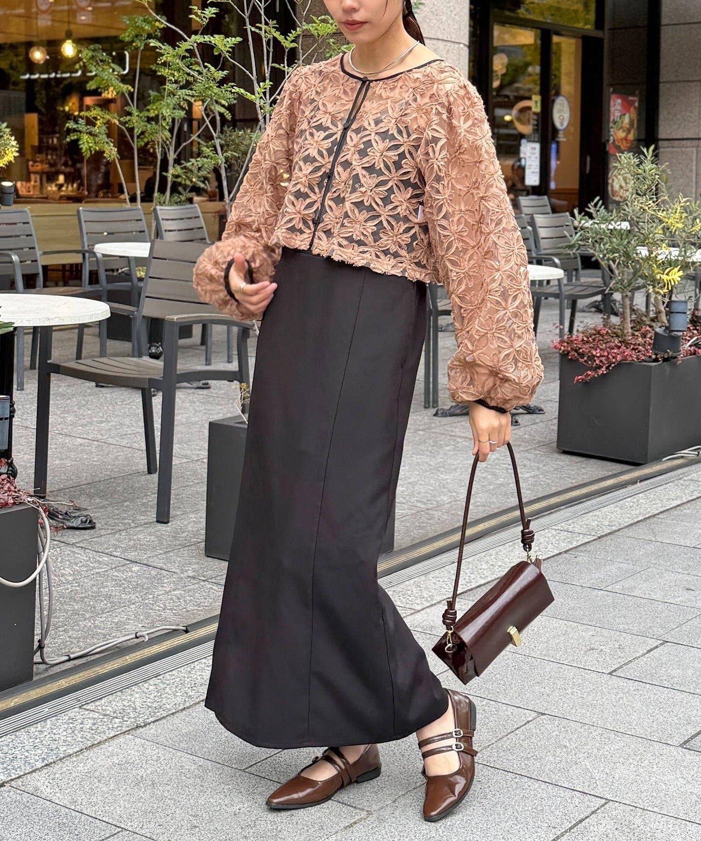 網紗套裝連衣裙