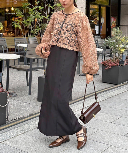 網紗套裝連衣裙