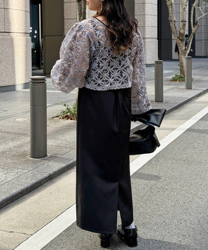 網紗套裝連衣裙