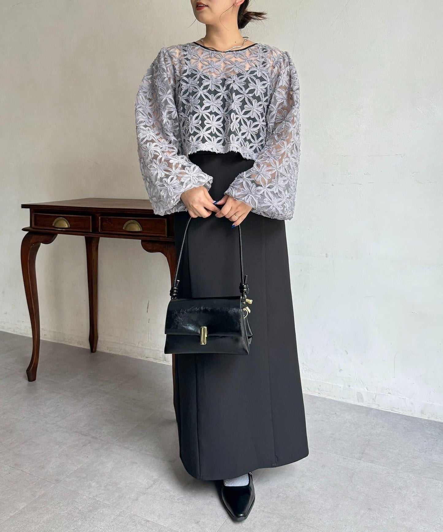 網紗套裝連衣裙