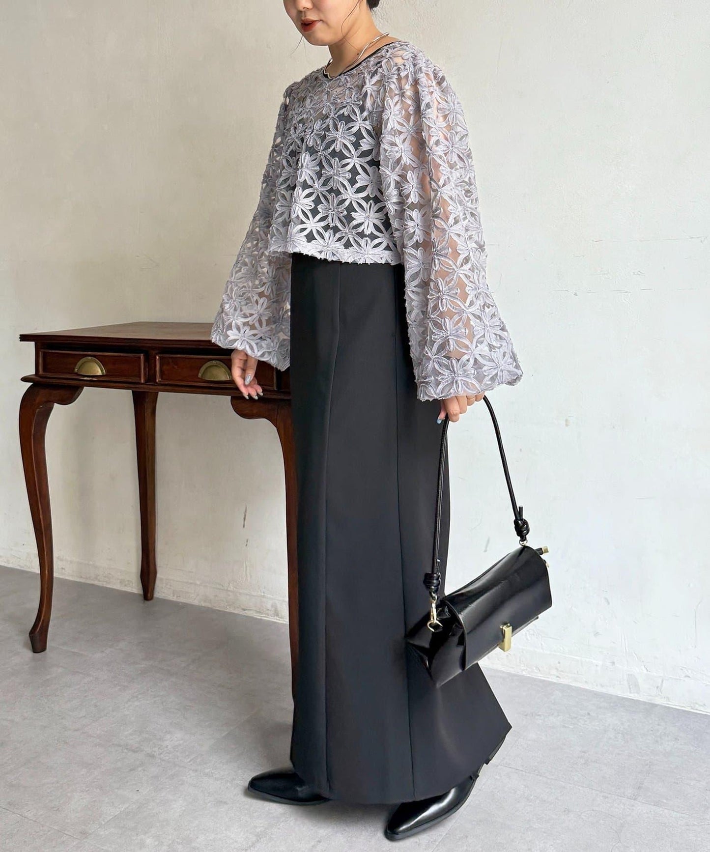 網紗套裝連衣裙