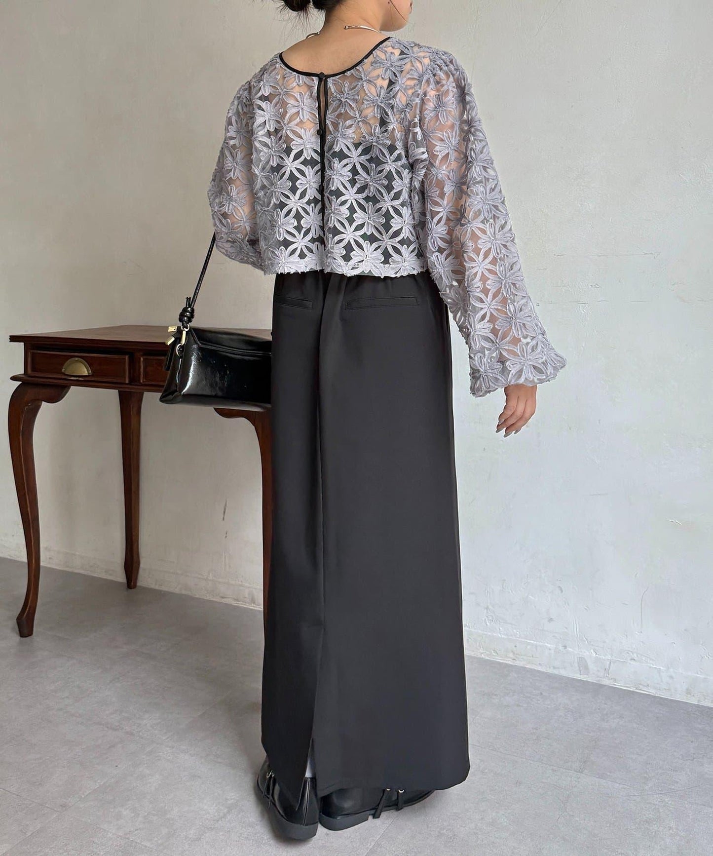 網紗套裝連衣裙