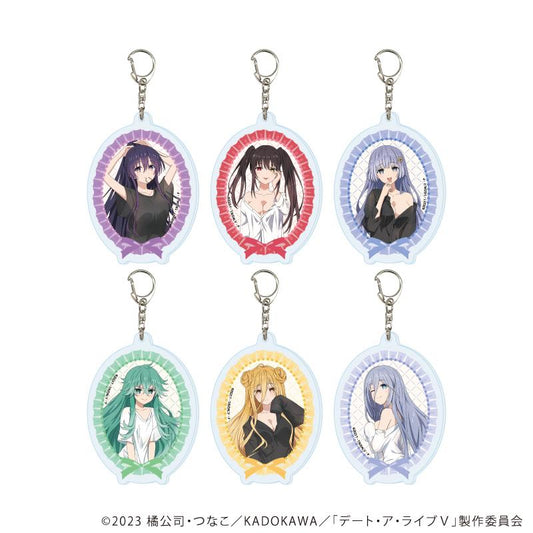 《約會大作戰》Ⅴ 亞克力鑰匙扣01/全套（共6種）（新繪插畫）【全套/6個裝】