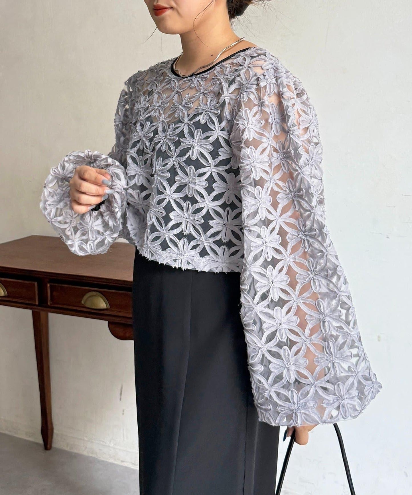 網紗套裝連衣裙