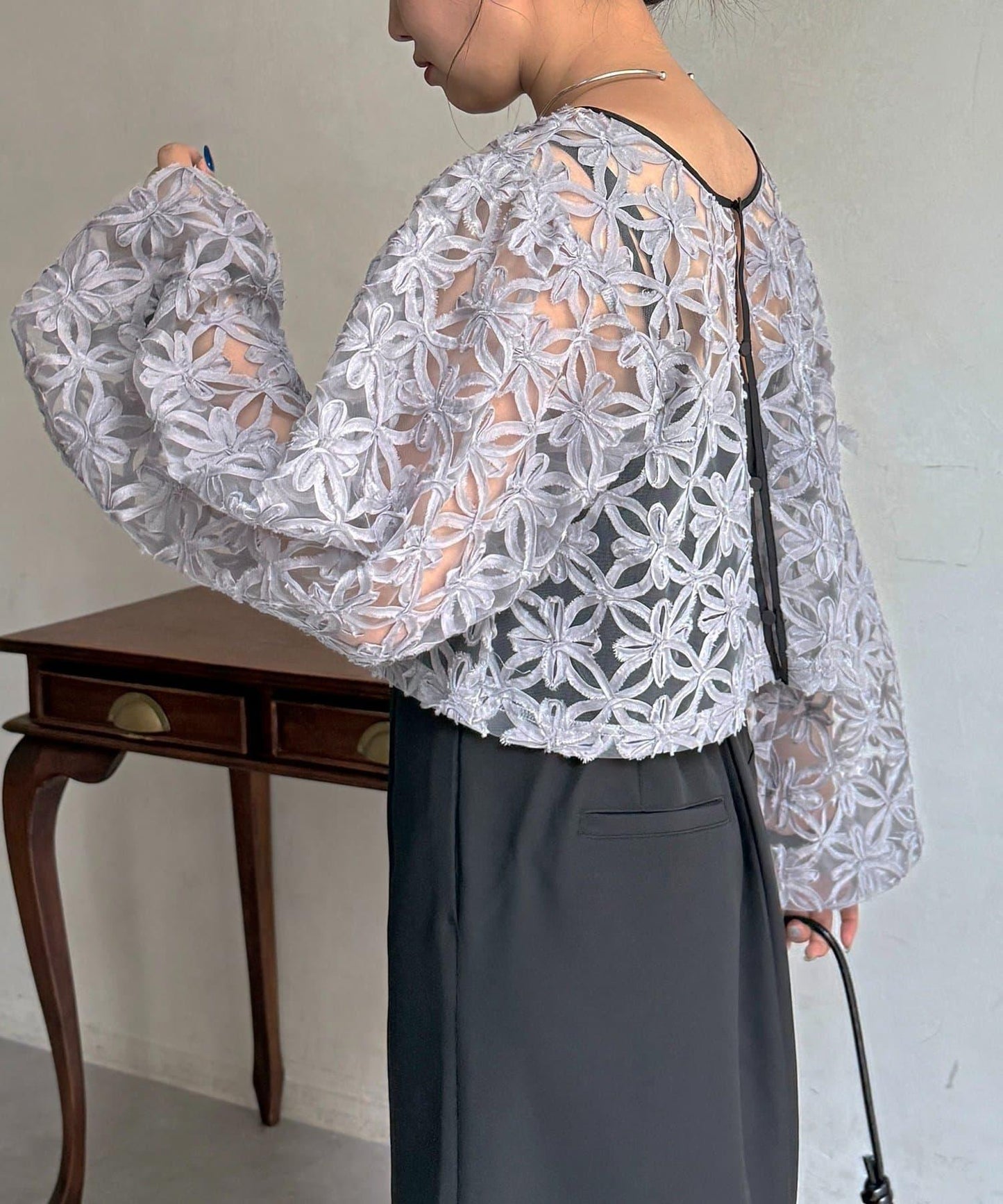 網紗套裝連衣裙