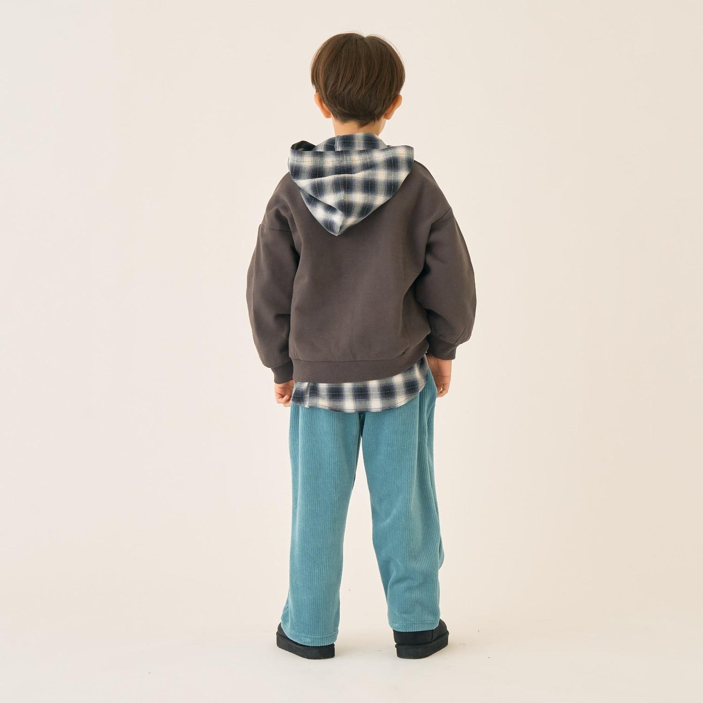 格子襯衫連帽衫