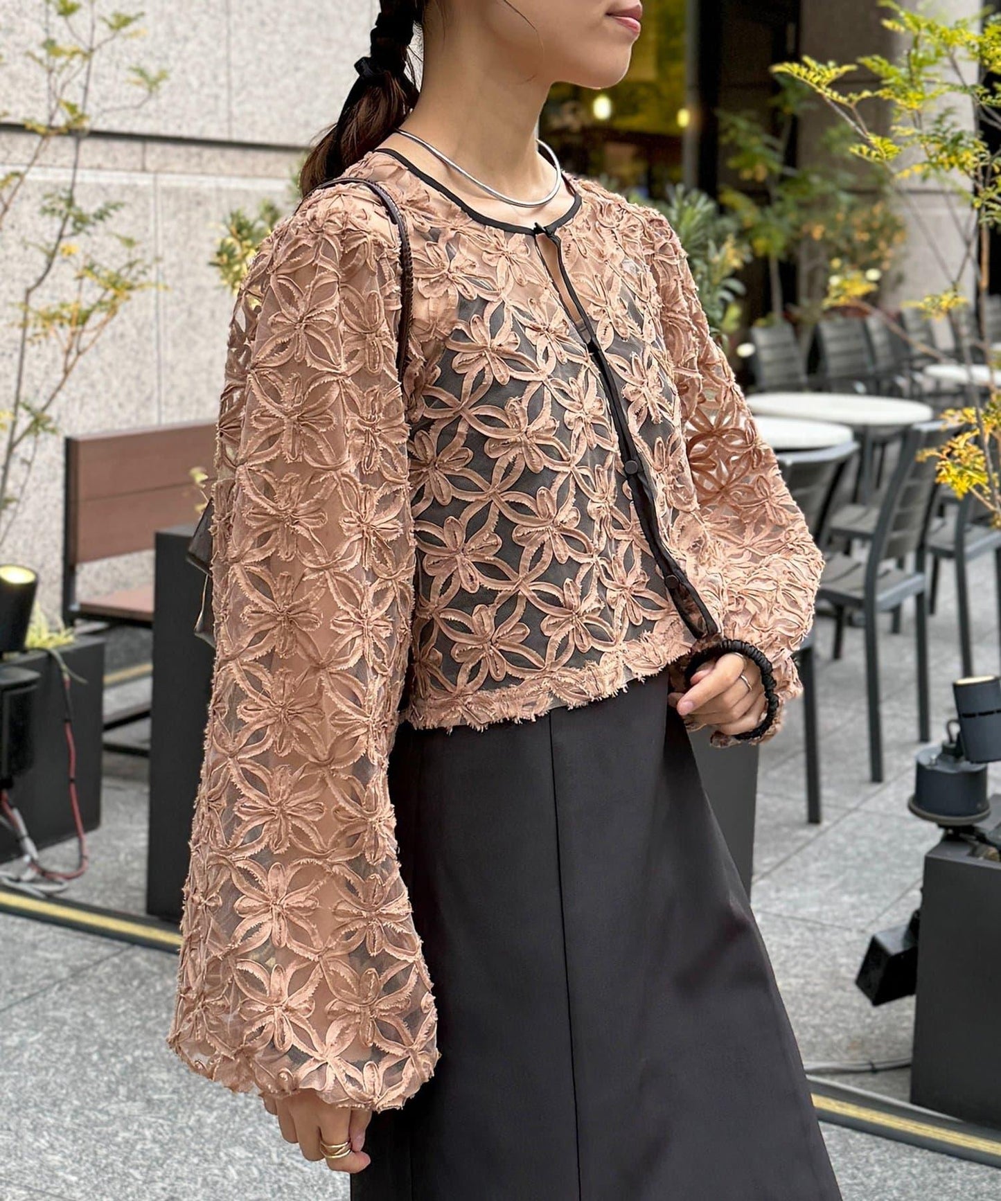 網紗套裝連衣裙