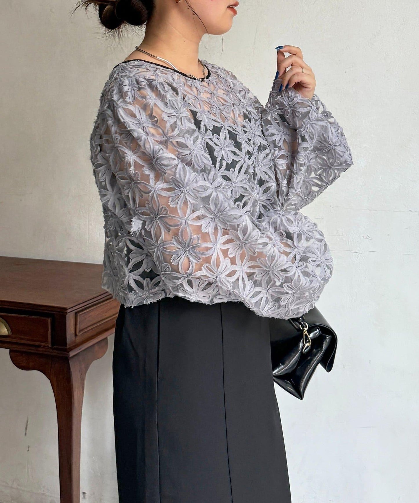 網紗套裝連衣裙