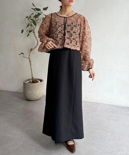 網紗套裝連衣裙