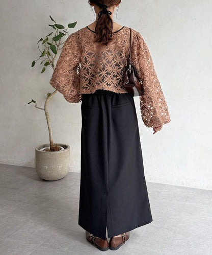 網紗套裝連衣裙