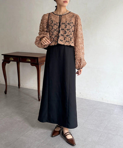 網紗套裝連衣裙