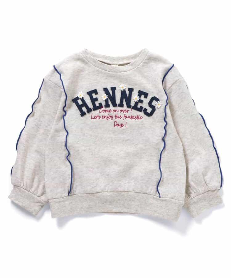 刺繡學院風標誌波浪邊衛衣