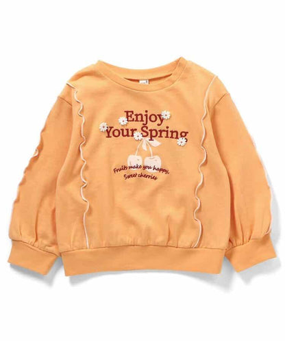 刺繡學院風標誌波浪邊衛衣