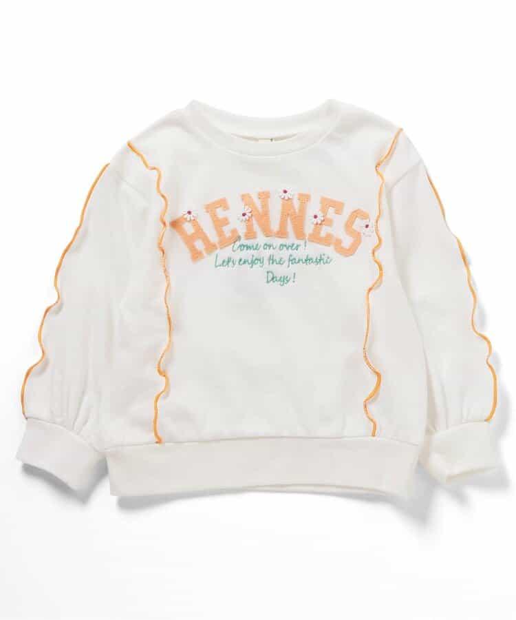 刺繡學院風標誌波浪邊衛衣