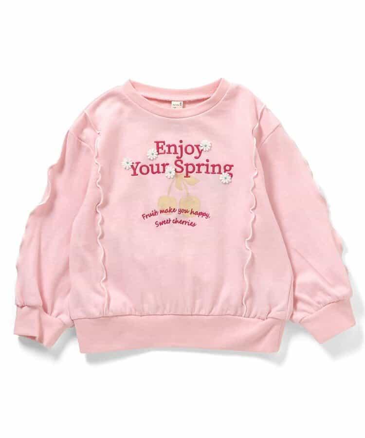 刺繡學院風標誌波浪邊衛衣