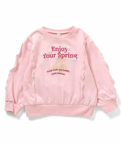 刺繡學院風標誌波浪邊衛衣