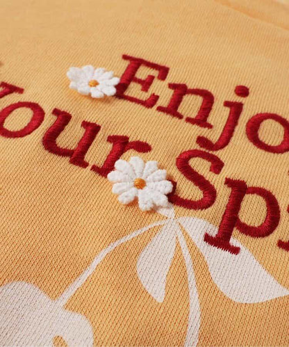 刺繡學院風標誌波浪邊衛衣