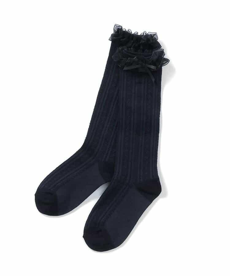 正式褶邊高筒襪