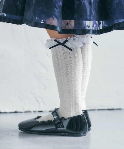 正式褶邊高筒襪