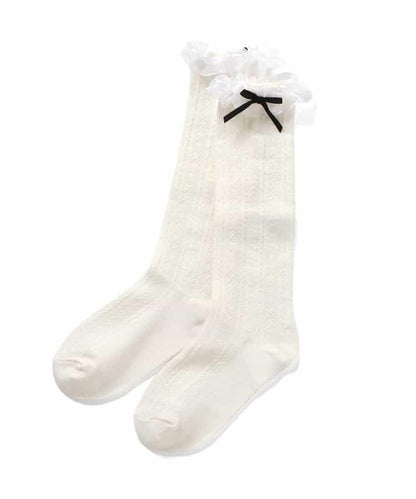 正式褶邊高筒襪