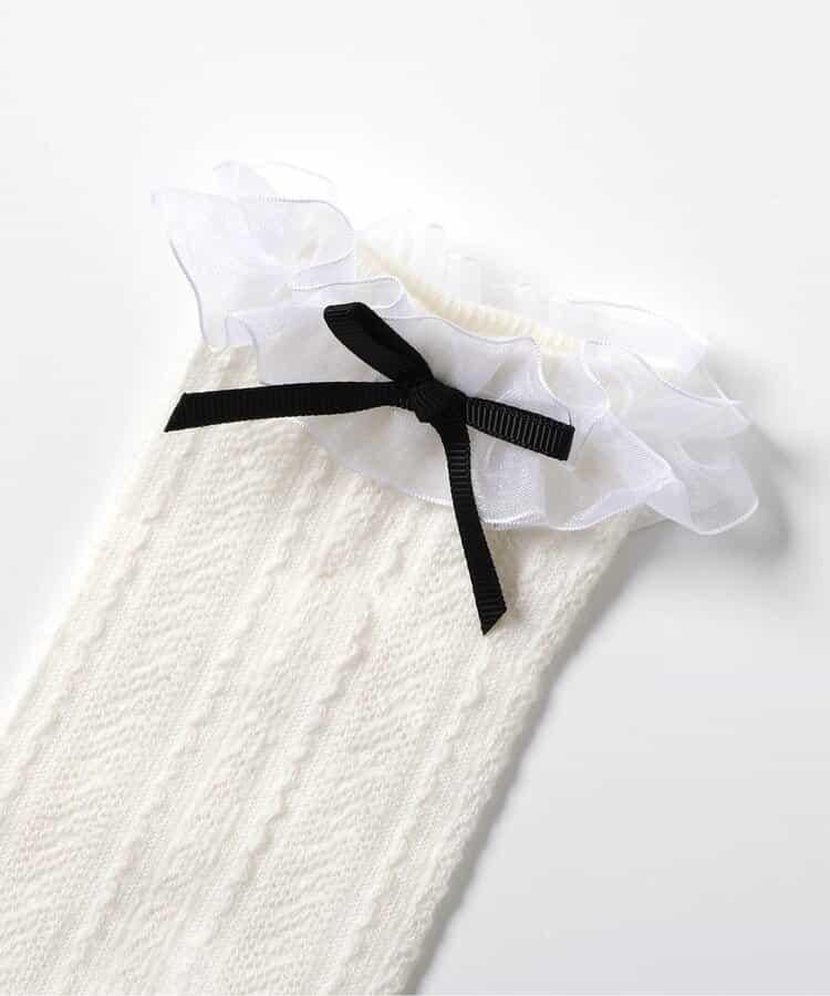 正式褶邊高筒襪