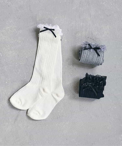 正式褶邊高筒襪