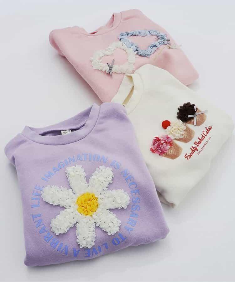 3款GIRLS立體圖案衛衣