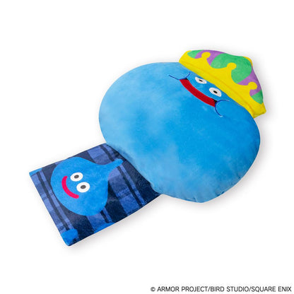 勇者鬥惡龍 笑臉史萊姆_靠墊毛毯 國王史萊姆