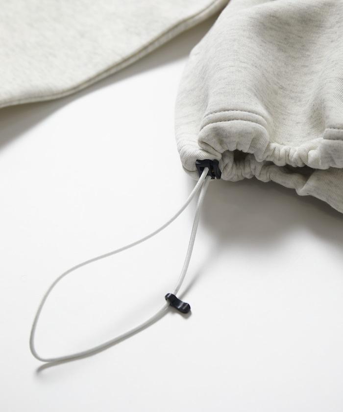 寬鬆版型抽繩針織面料單點logo拉鍊連帽衛衣