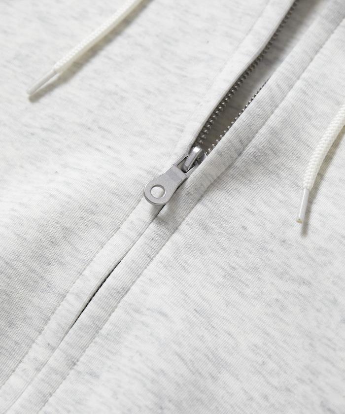 寬鬆版型抽繩針織面料單點logo拉鍊連帽衛衣