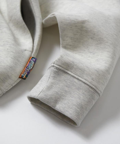 寬鬆版型抽繩針織面料單點logo拉鍊連帽衛衣