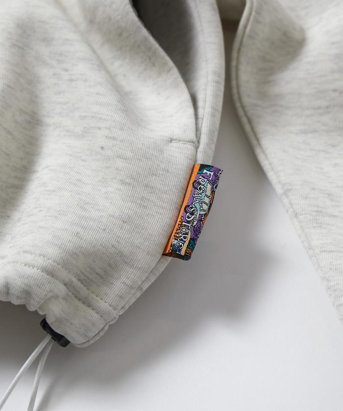 寬鬆版型抽繩針織面料單點logo拉鍊連帽衛衣