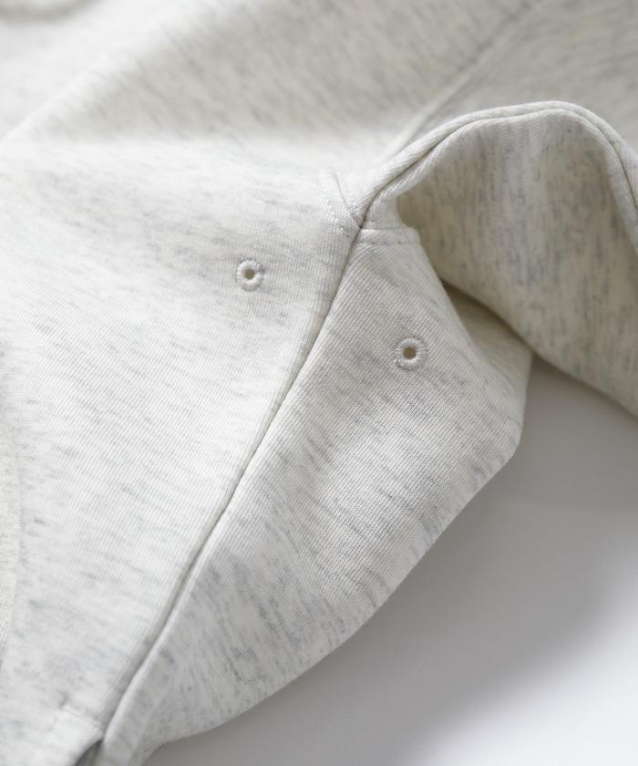 寬鬆版型抽繩針織面料單點logo拉鍊連帽衛衣