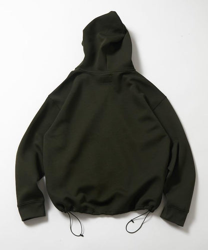 寬鬆版型抽繩針織面料單點logo拉鍊連帽衛衣