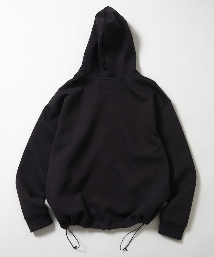 寬鬆版型抽繩針織面料單點logo拉鍊連帽衛衣