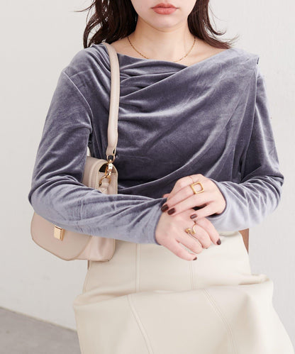 亮片天鵝絨垂墜感套頭衫