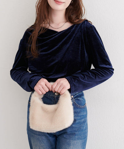 亮片天鵝絨垂墜感套頭衫