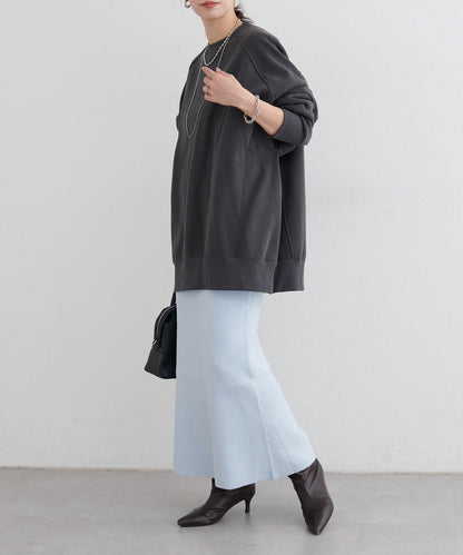 羊絨感羅紋針織半身裙