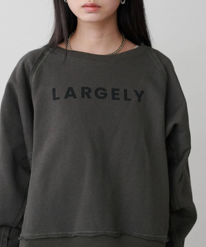 前後兩穿插肩袖字母印花衛衣