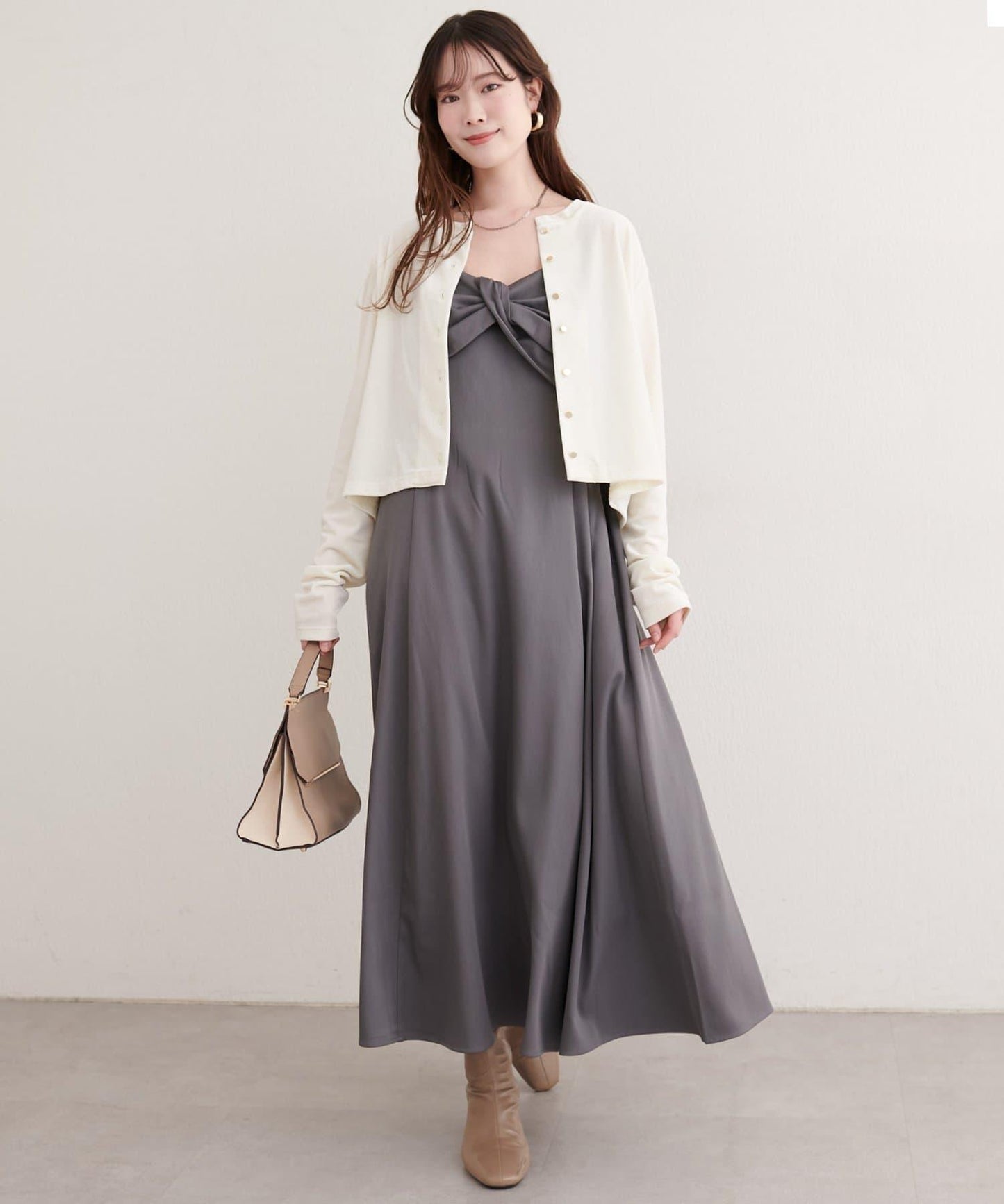 亮片天鵝絨圓領開衫